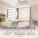 Cordless White 2 Inch Faux wood Blind, 48 inch length