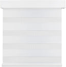 Cordless Light Filtering Zebra Roller Shade with Valance, White