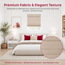 Cordless Fabric Roman Shades Blackout Oatmeal Textured