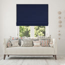 Cordless Fabric Roman Shades Blackout Navy