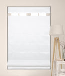 Cordless Top Down Bottom Up Fabric Roman Shades Light Filtering Cloud White