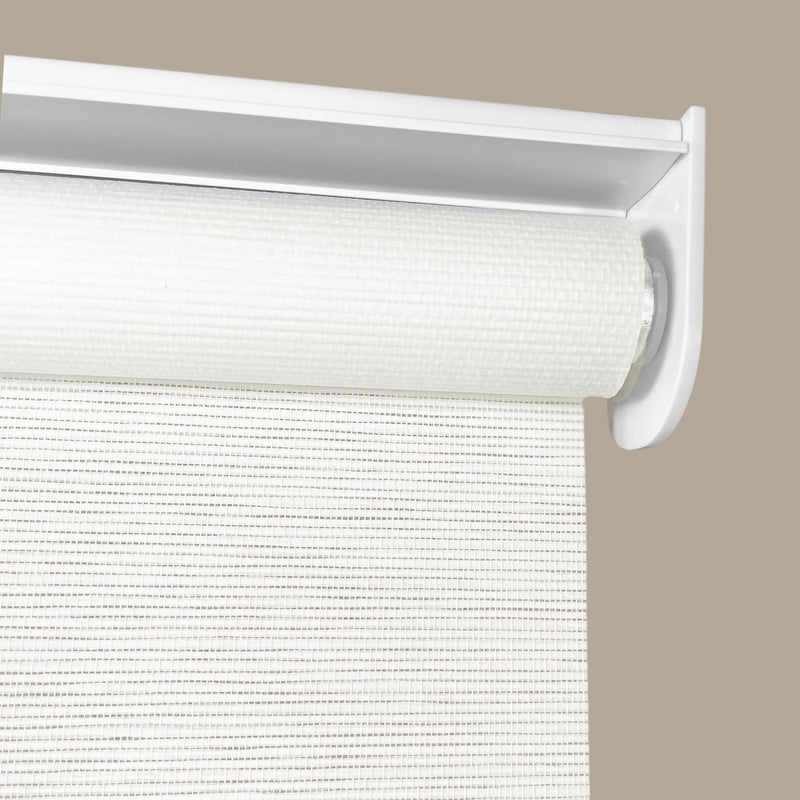 Natural Weave Fabric Roller Shades, White