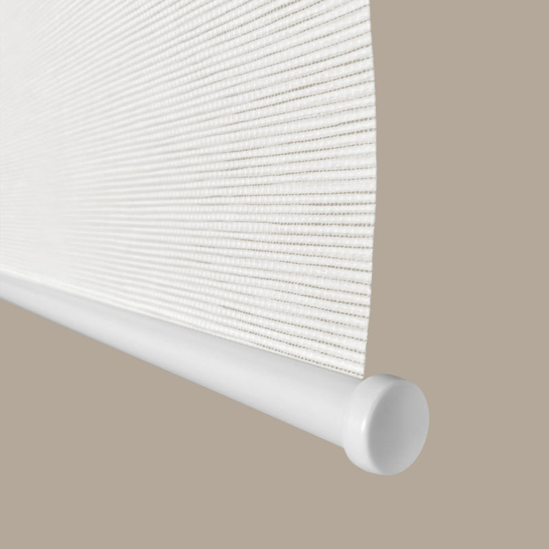 Natural Weave Fabric Roller Shades, White