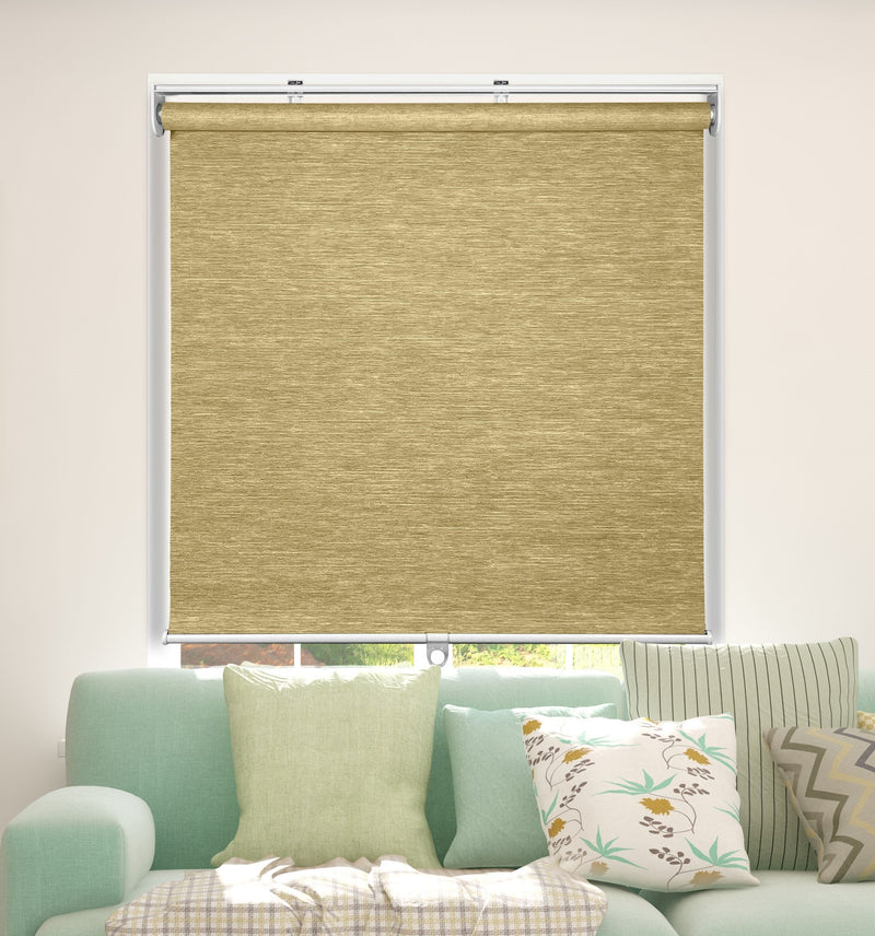 Natural Weave Fabric Roller Shades, Sand