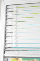 Cordless White 2 Inch Faux wood Blind, 72 84 inch length
