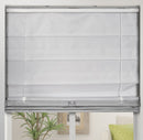Cordless Fabric Roman Shades Blackout Light Grey