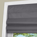Cordless Fabric Roman Shades Blackout Graphite