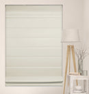 Cordless Fabric Roman Shades Light Filtering Ivory with white Backing